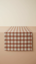 Vintage Gingham Cotton Table Runner