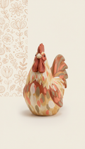 Hand-Painted Ceramic Rooster Figurine